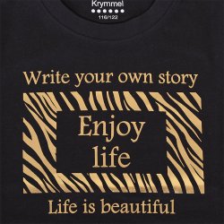 Aline top - Enjoy life black
