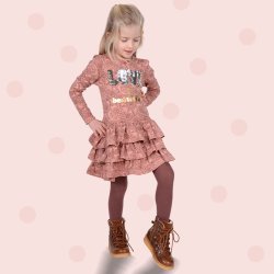 Carla kjole - Flower Rose