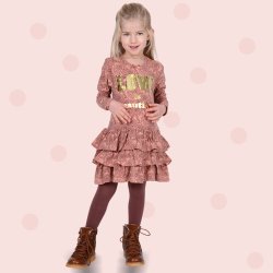 Carla kjole - Flower Rose