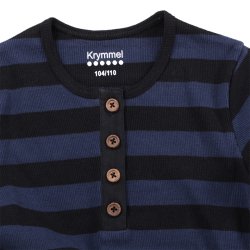 Chess bluse - Black &amp; Navy