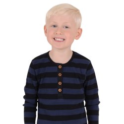 Chess bluse - Black &amp; Navy