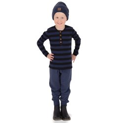 Chess bluse - Black &amp; Navy