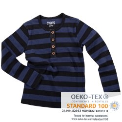 Chess bluse - Black &amp; Navy