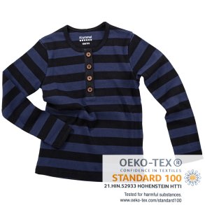 Chess bluse - Black & Navy