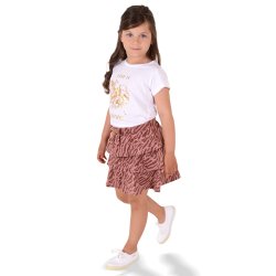 Debbie nederdel - Zebra Rose