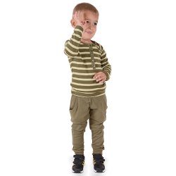 Doby Bluse - Burnt Olive stripes