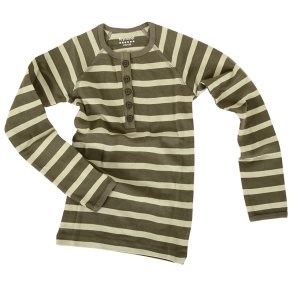 Doby Bluse - Burnt Olive stripes