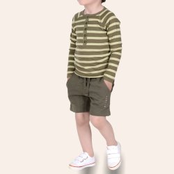 Doby Bluse - Burnt Olive stripes