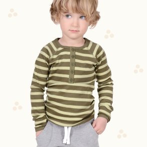 Doby Bluse - Burnt Olive stripes