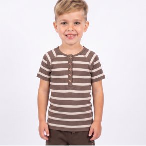 Eskild T-shirt - Bison & sandshell