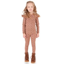 Henne Leggings - Camel flower