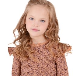 Herdis bluse - Camel flower