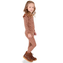 Herdis bluse - Camel flower