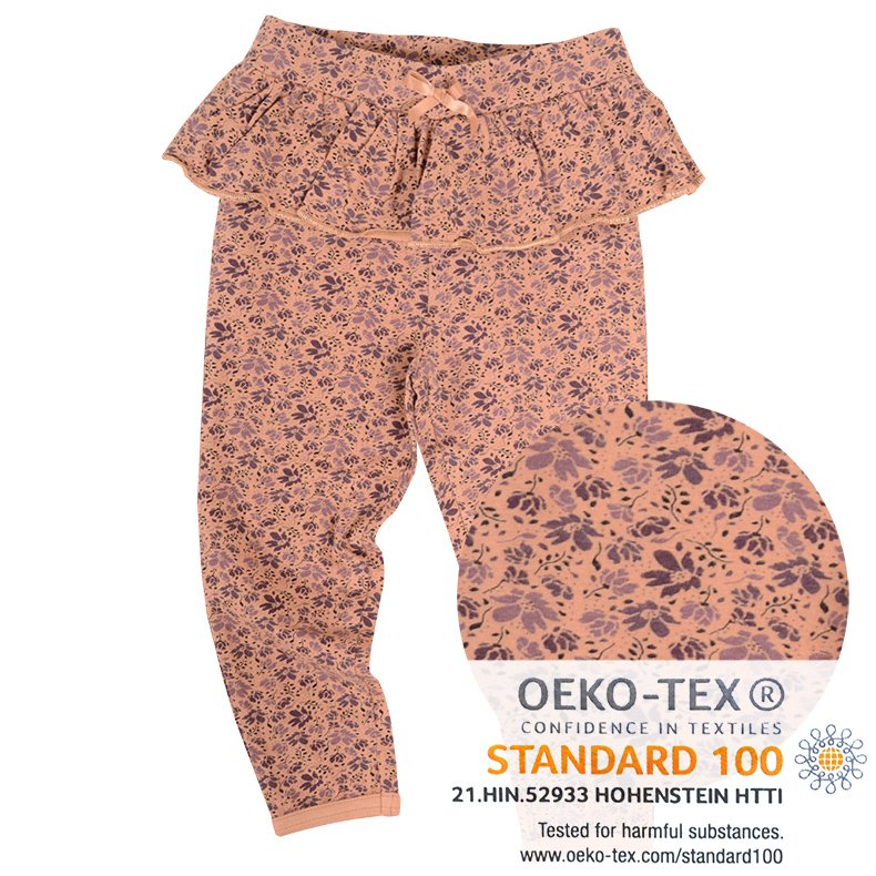 Line Leggings - Camel flower