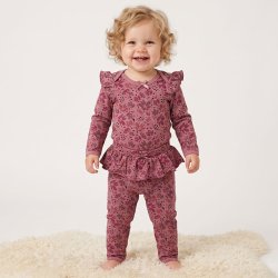 Line Leggings - Dark Rose