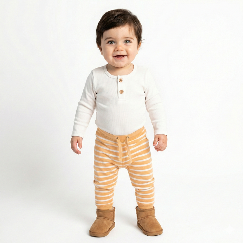 Muuba baby bukser - Pale mustard