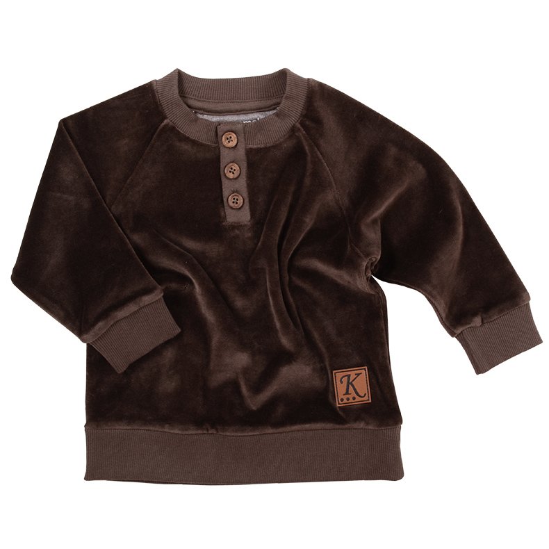 Robin baby bluse - Coffee