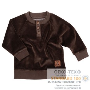 Robin baby bluse - Coffee