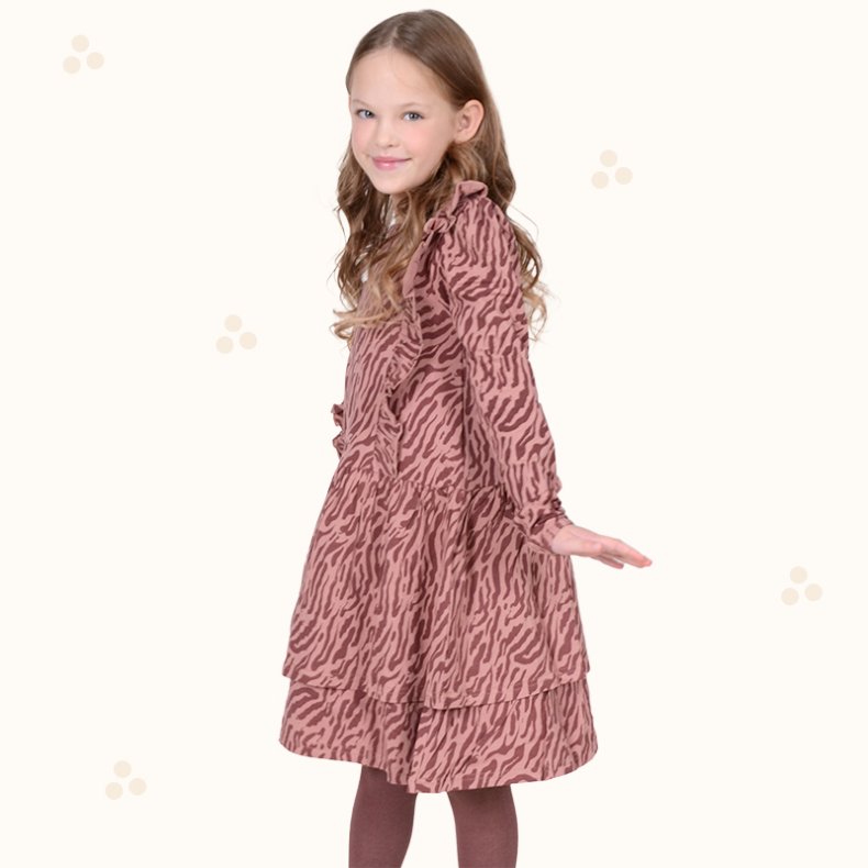 Vibeke kjole - Zebra Rose