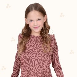 Vibeke kjole - Zebra Rose