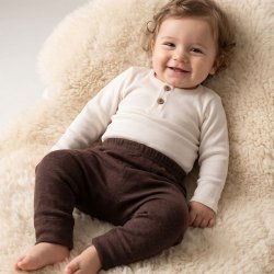 Merino uld baby bukser - Choko