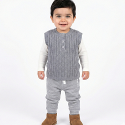 Muuba baby bukser - Grey melange