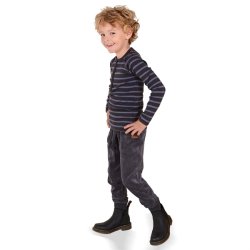 Doby Bluse - Ebony &amp; Shadow Blue