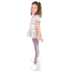 Susan leggings - Shadow Purple &amp; silver