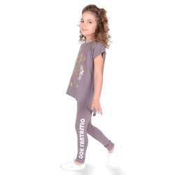 Susan leggings - Shadow Purple &amp; silver