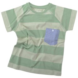 Silas T-shirt - Dusty green stripes