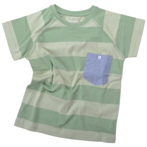 Silas T-shirt - Dusty green stripes