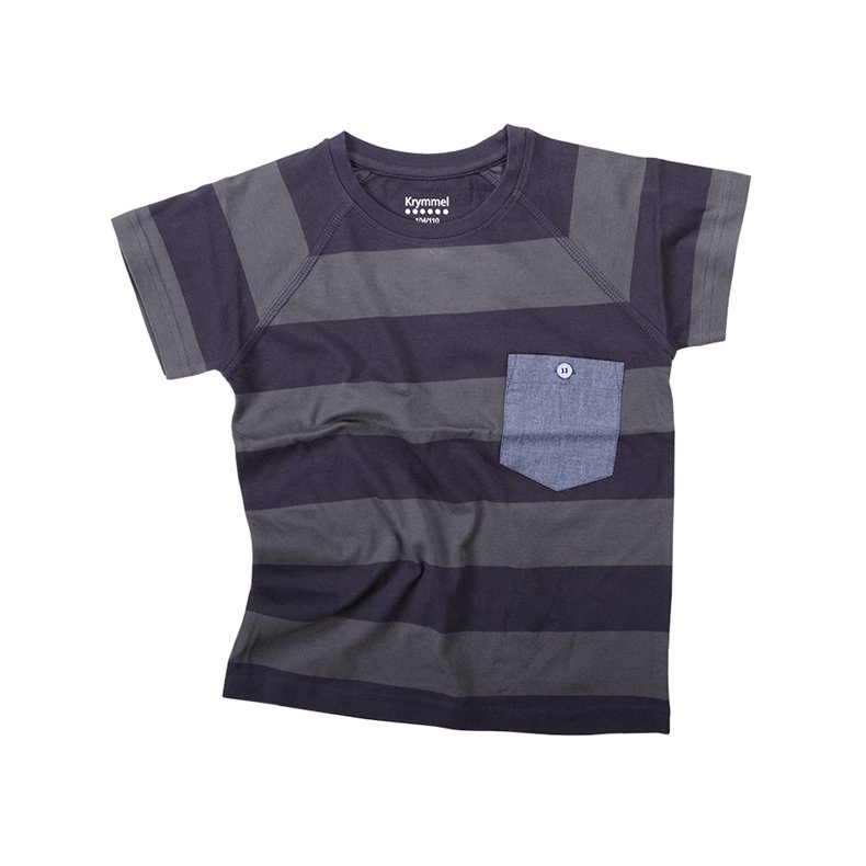 Silas T-shirt - Ebony stripes